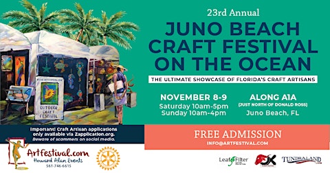 Juno Beach Craft Festival at 14200 U.S. Hwy 1, Juno Beach