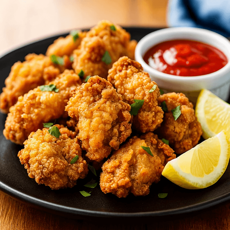 Golden-fried Cape oysters with tartar sauce - Chowder Heads Jupiter Palm Beach County