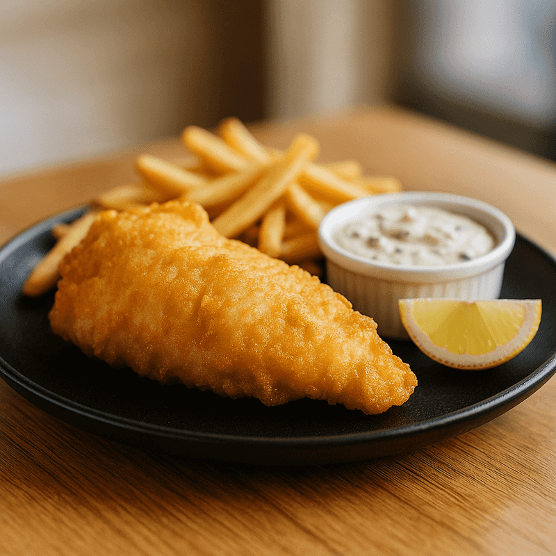 Atlantic cod fried crispy at Chowder Heads Jupiter Palm Beach County