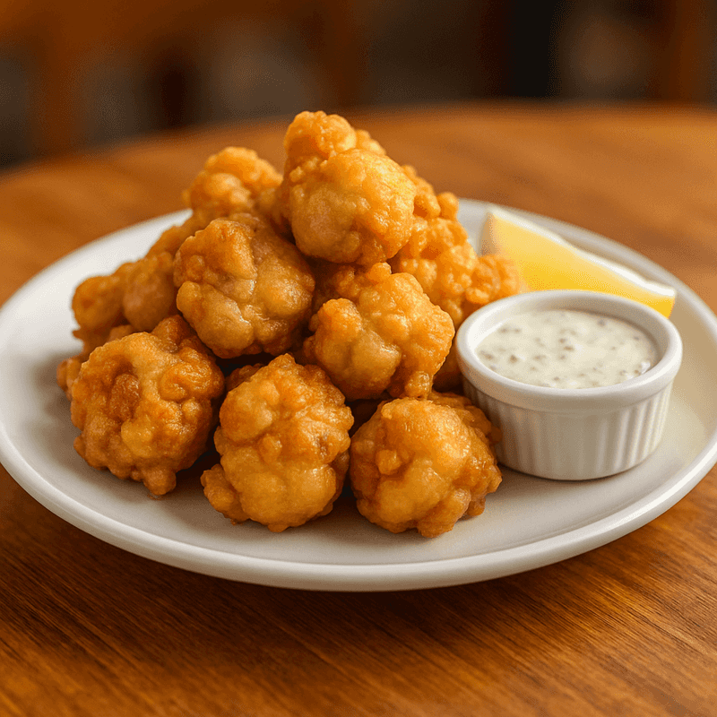 Ipswich whole belly fried clams with tartar sauce - authentic New England Jupiter FL