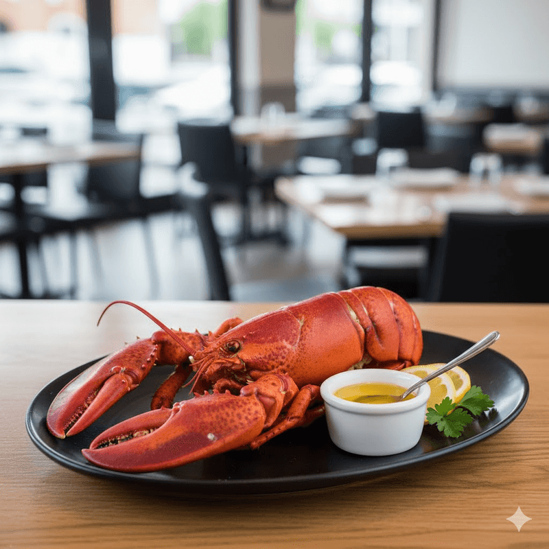 Fresh Maine lobster steamed with drawn butter, Chowder Heads Jupiter