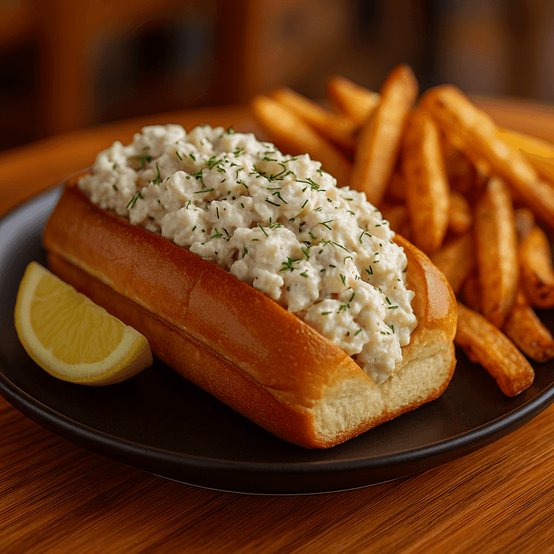 Fresh chicken salad with dill on roll at Chowder Heads Jupiter