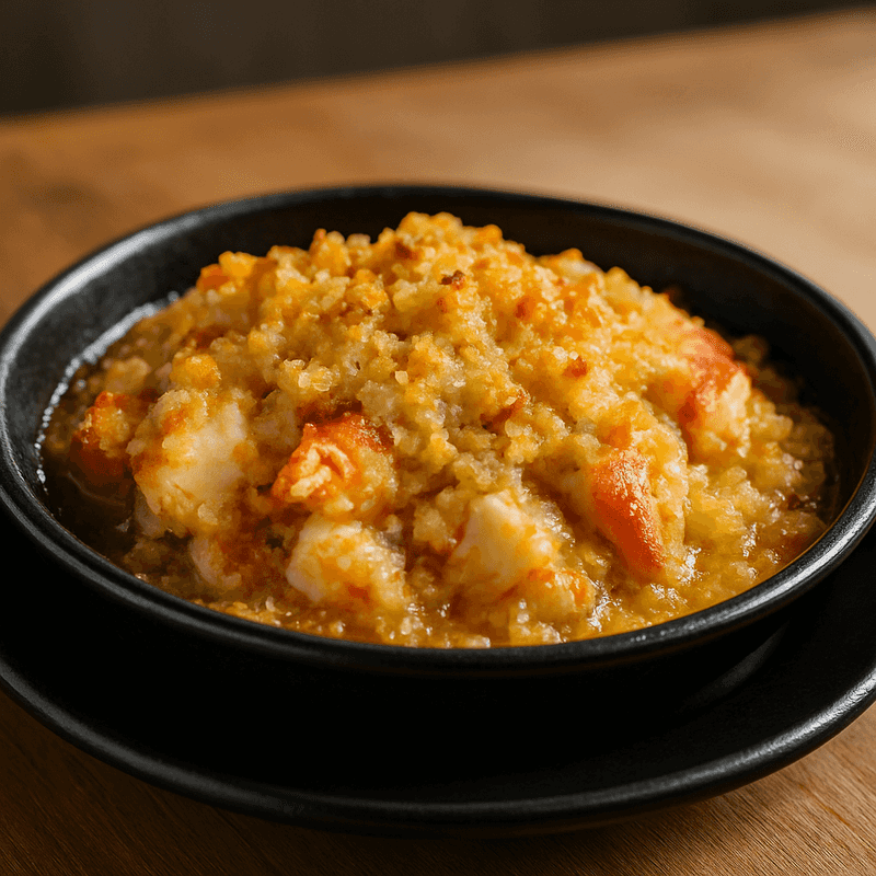 Baked lobster in butter with Ritz crumbs at Chowder Heads Jupiter FL