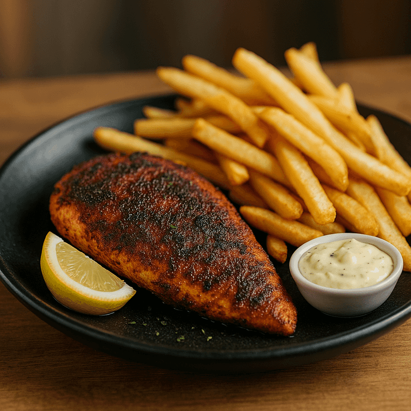 Chicken breast entree pan-seared or fried at Jupiter FL restaurant